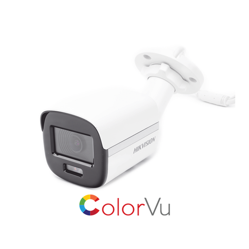 CAMARA DE SEGURIDAD HIKVISION ANALOGA 1080P(2MP). PLASTIC BULLET. IP67. COLORVU DS-2CE10DF0T-PF(2.8mm)